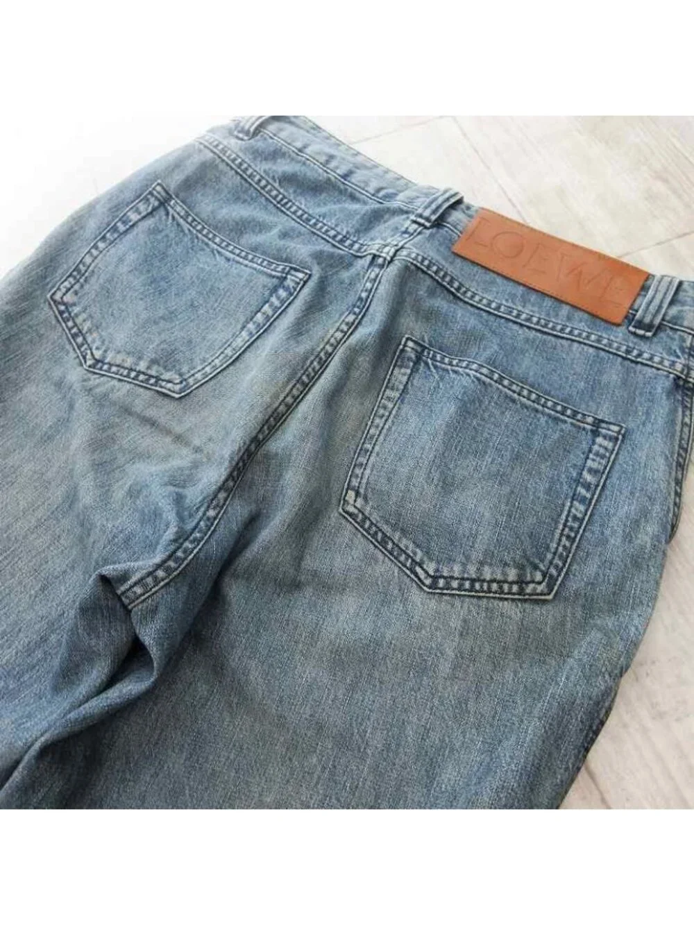 Loewe Fisherman Jeans Cut Off Denim Pants Japan 48
